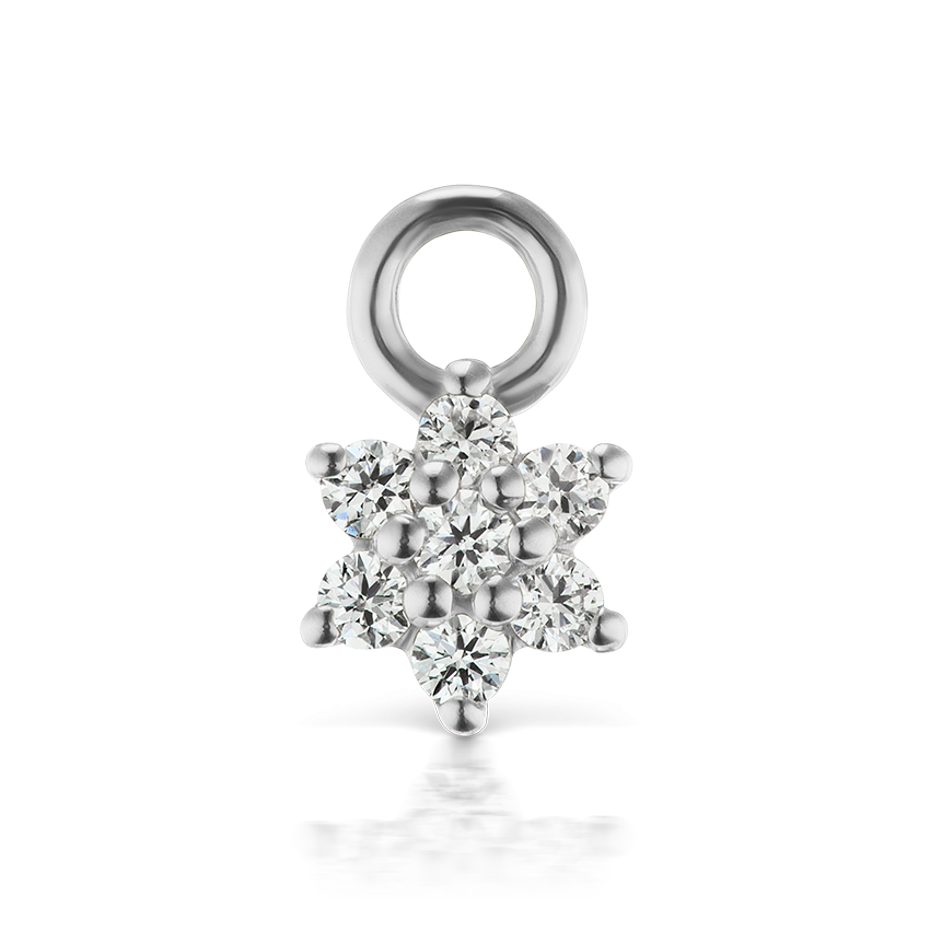 Diamond Flower Charm