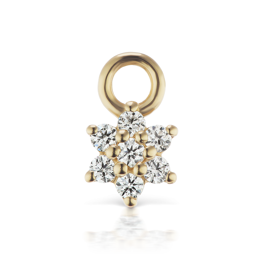 Diamond Flower Charm