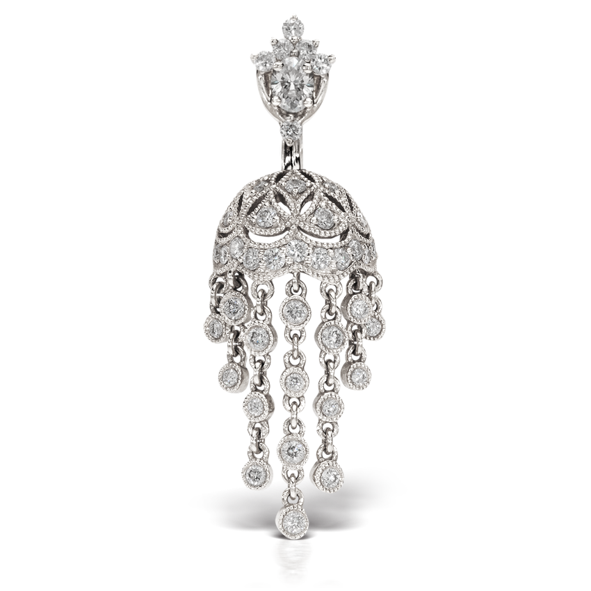 Diamond MT Tiara with Parasol Dangle Barbell