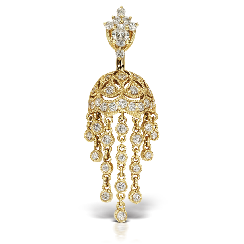 Diamond MT Tiara with Parasol Dangle Barbell