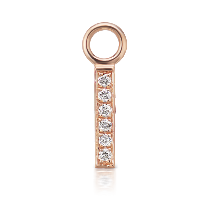 Diamond Pavé Square Bar Charm