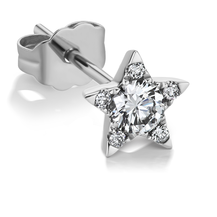 Diamond Star Stud Earring