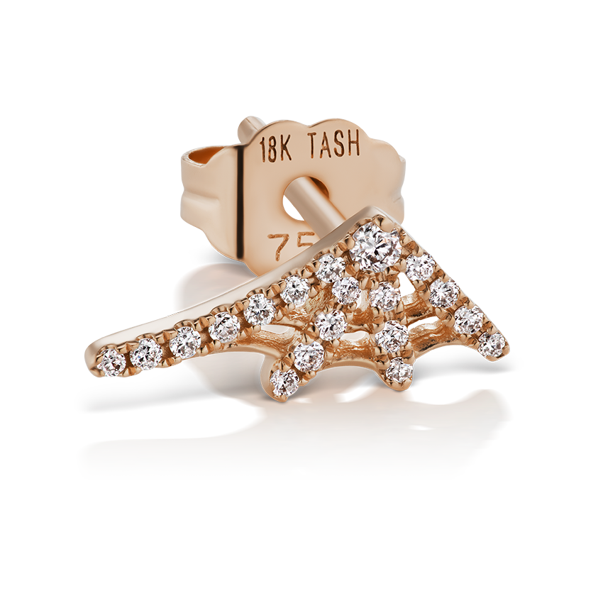 Diamond Web Stud Earring