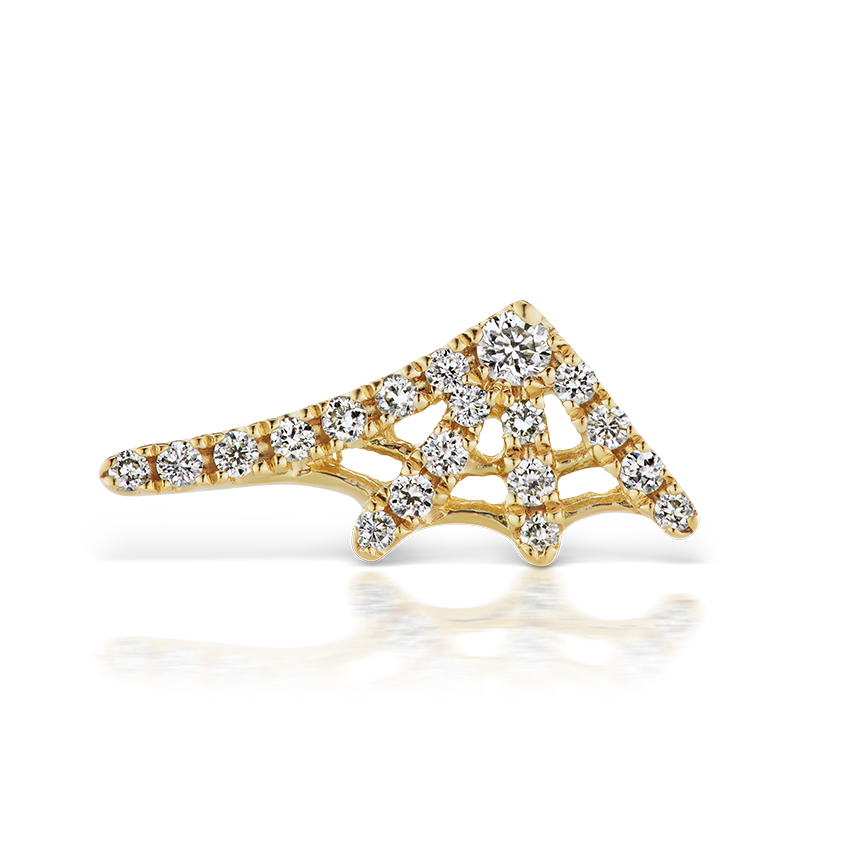 Diamond Web Stud Earring