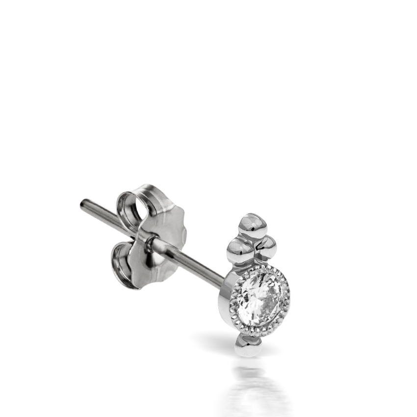 Diamond Four Ball Trinity Stud Earring