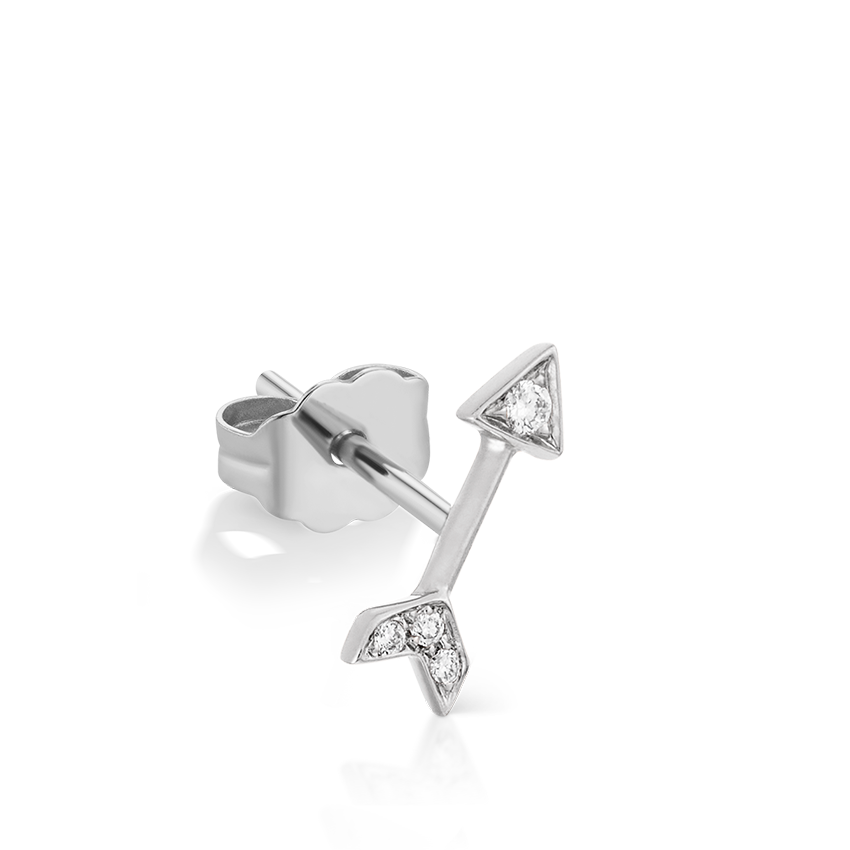 Diamond Arrow Stud Earring