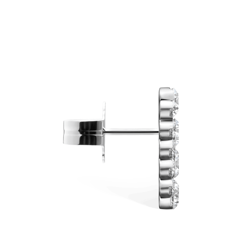 Invisible Set Diamond Apsara Bar Stud Earring