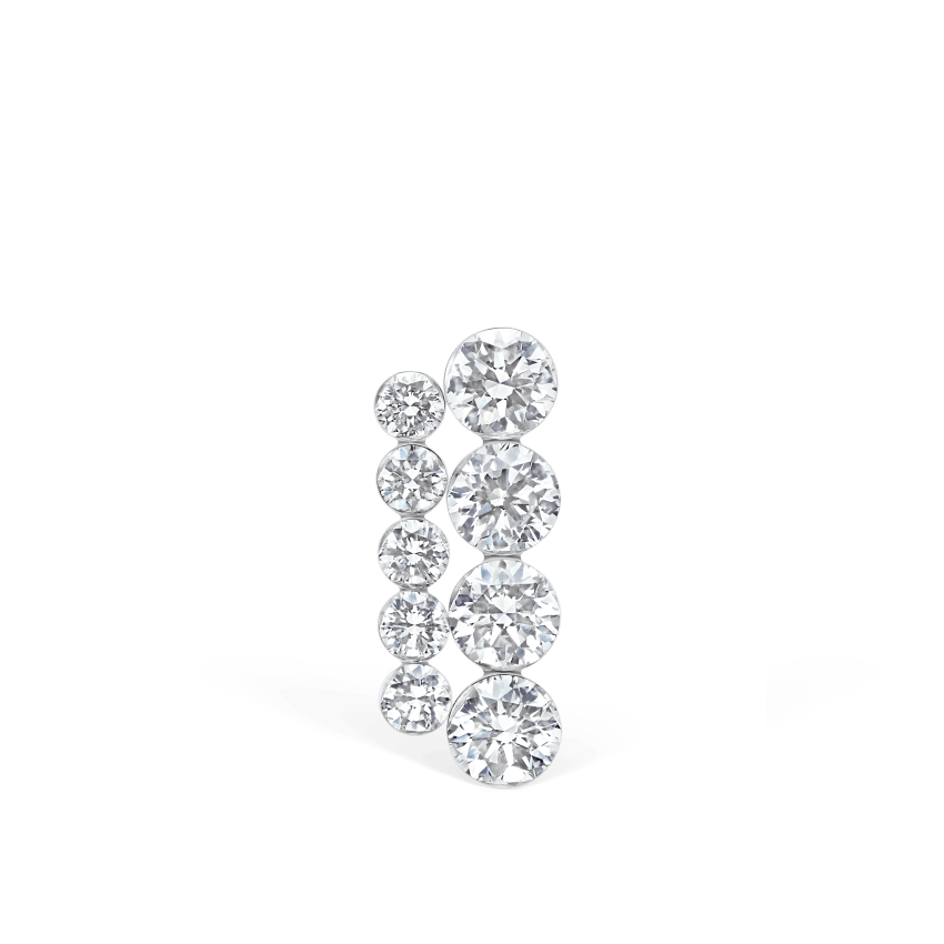 Invisible Set Diamond Apsara Bar Stud Earring