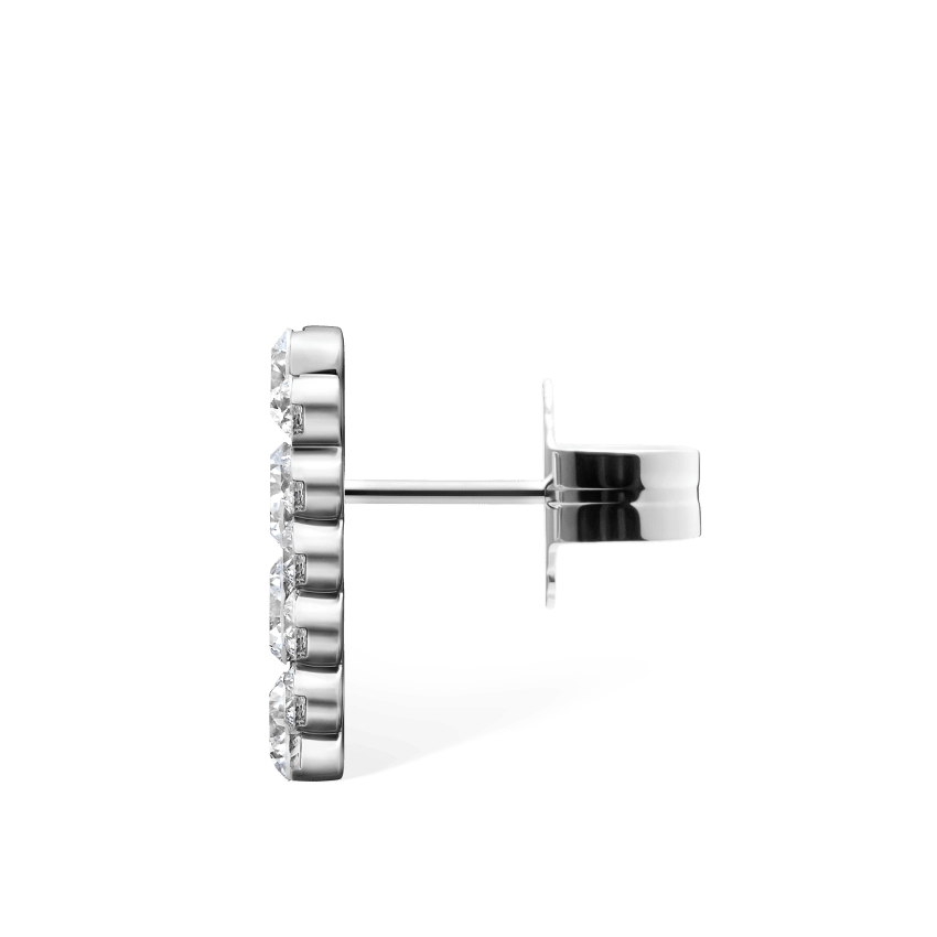 Invisible Set Diamond Apsara Bar Stud Earring