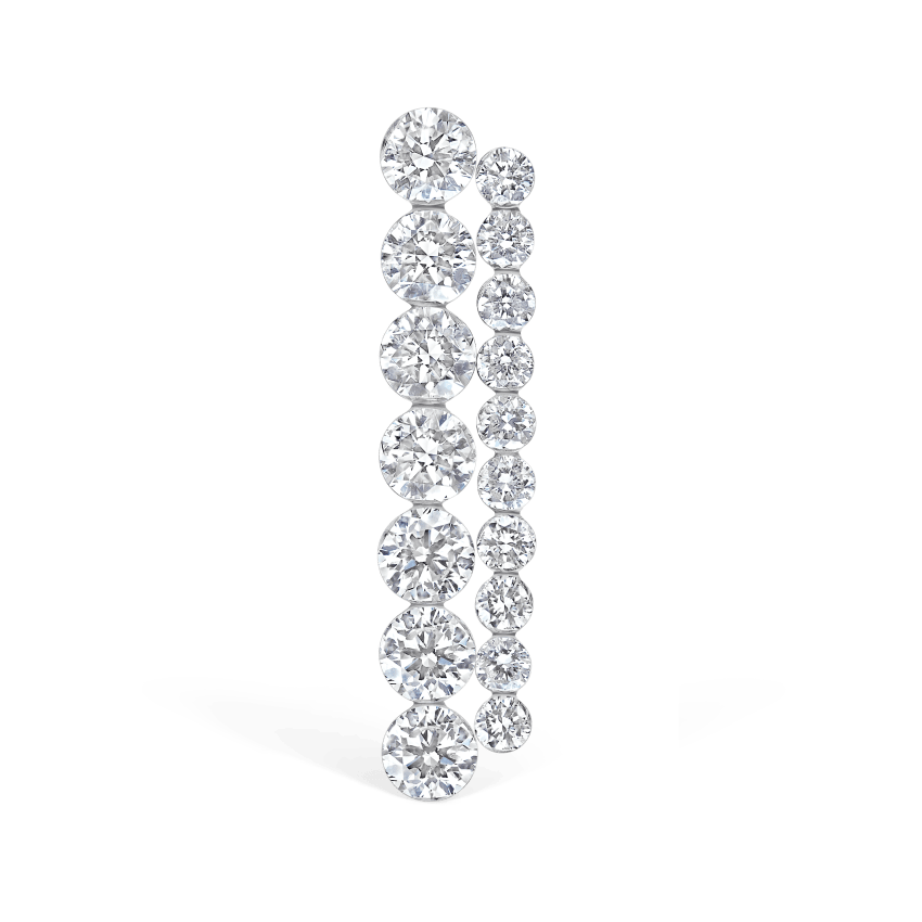Invisible Set Diamond Apsara Bar Stud Earring