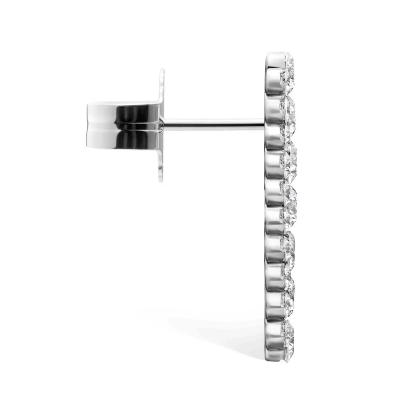 Invisible Set Diamond Apsara Bar Stud Earring
