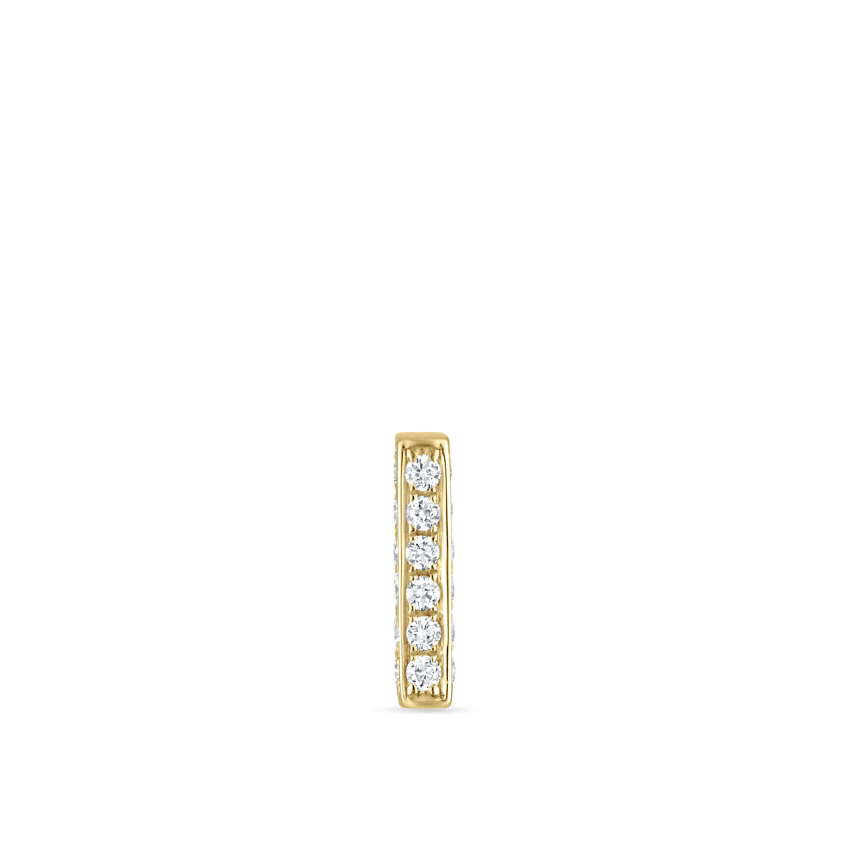 Square Diamond Pavé Bar Stud Earring