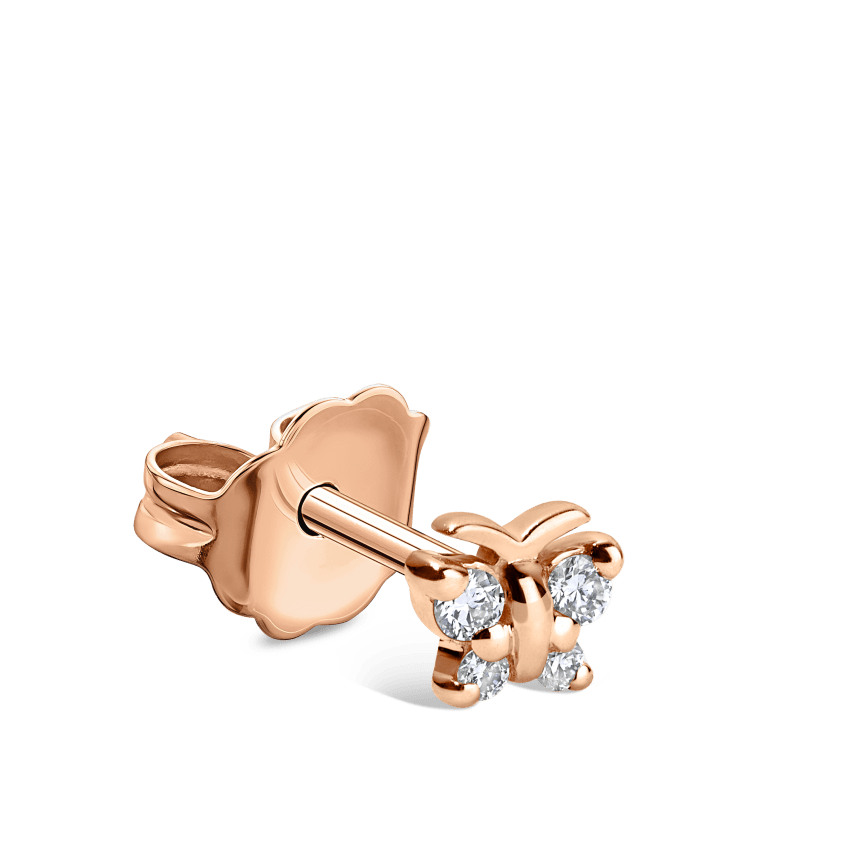 Diamond Butterfly Stud Earring