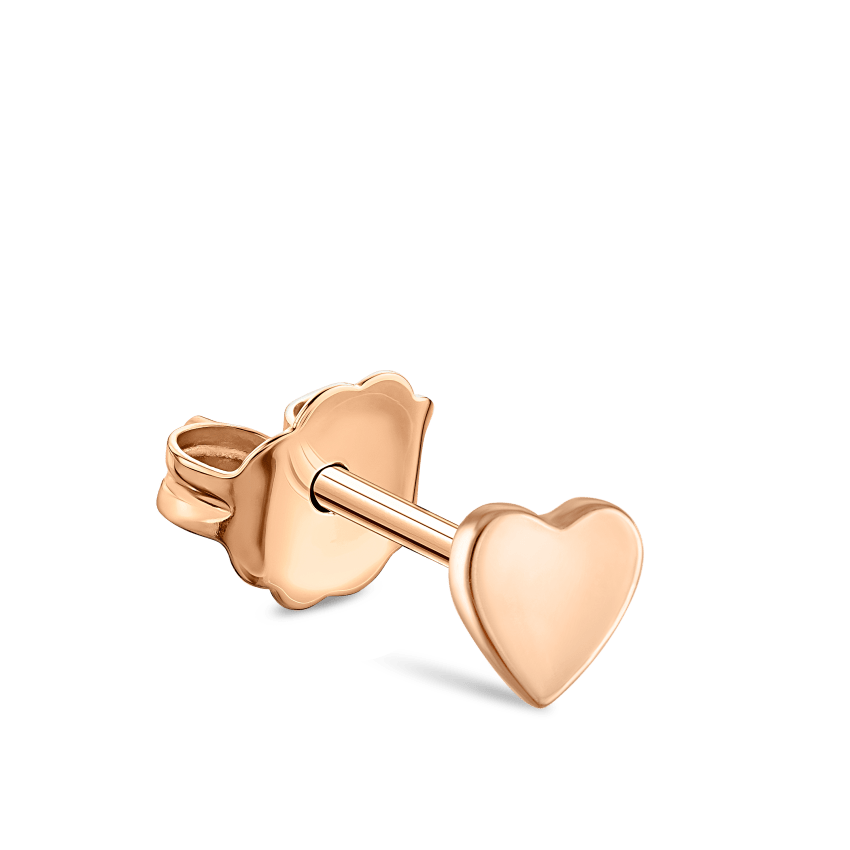 Plain Heart Traditional Stud Earring