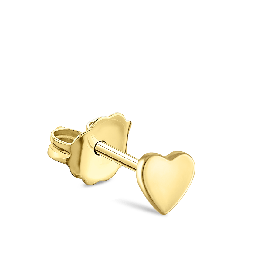 Plain Heart Traditional Stud Earring