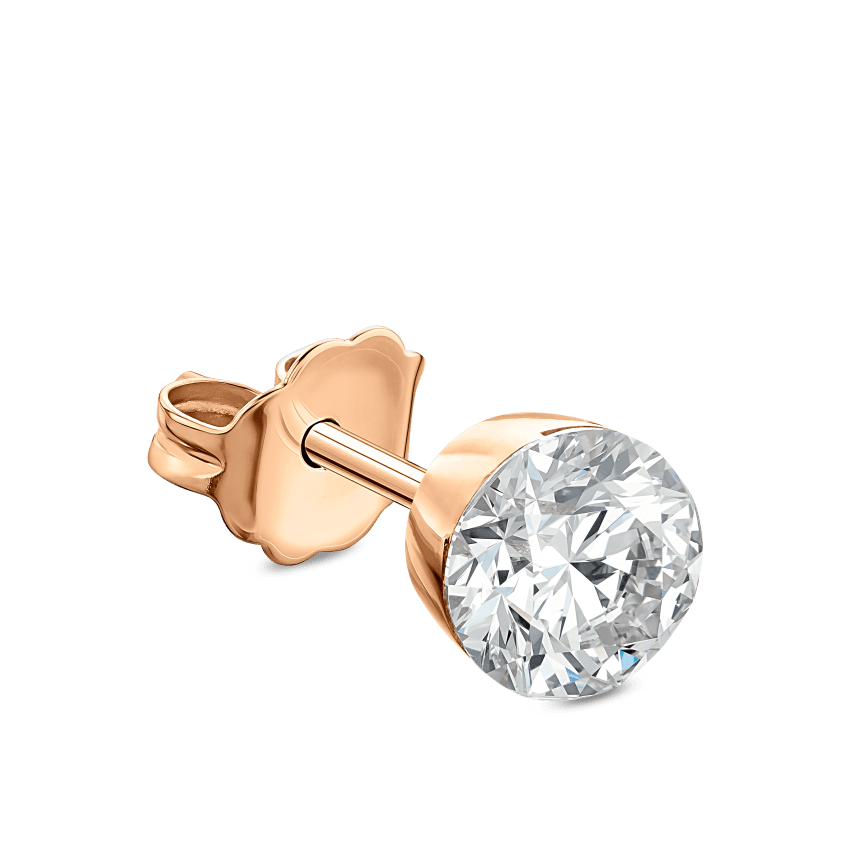 Invisible Set Diamond Stud Earring