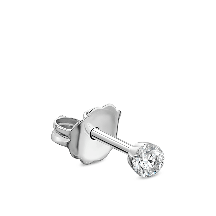 Invisible Set Diamond Stud Earring