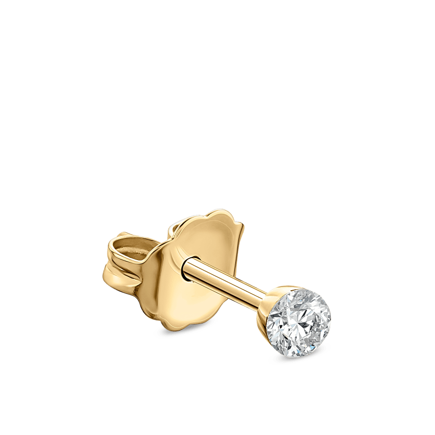 Invisible Set Diamond Stud Earring