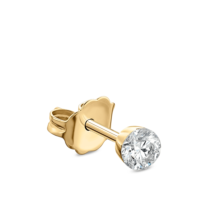 Invisible Set Diamond Stud Earring