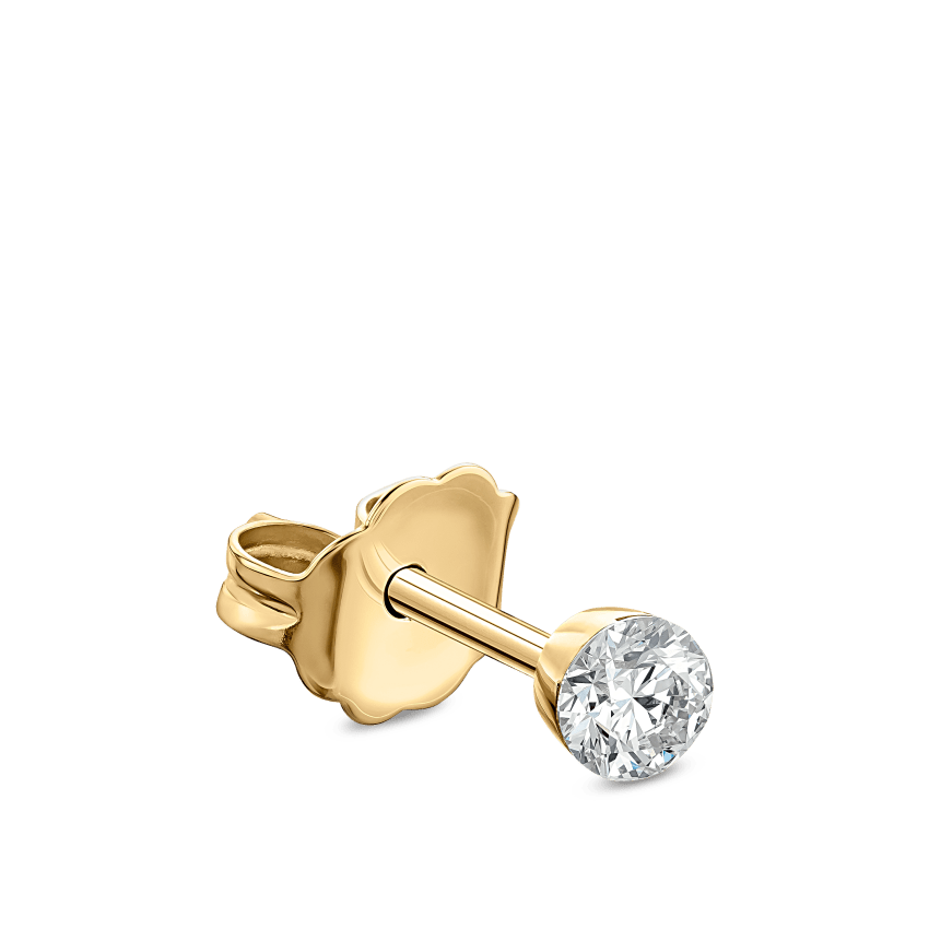 Invisible Set Diamond Stud Earring