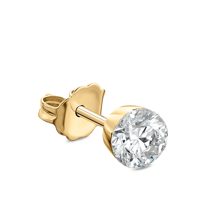 Invisible Set Diamond Stud Earring