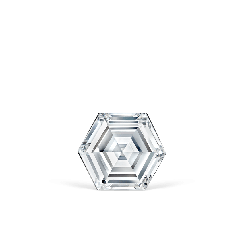 Invisible Set Hexagon Diamond Stud Earring
