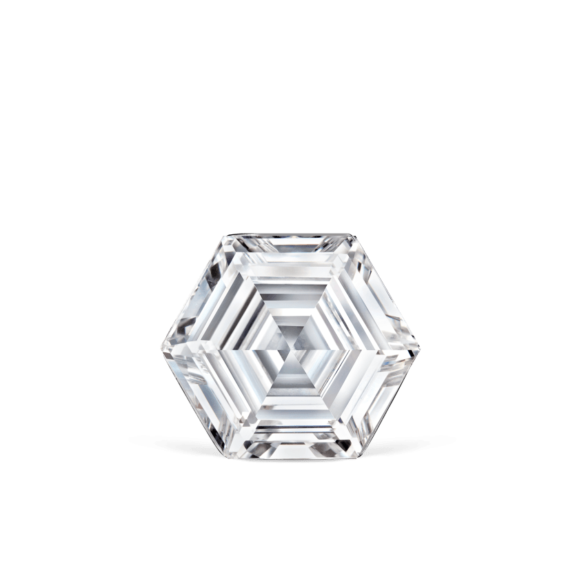 Invisible Set Hexagon Diamond Stud Earring