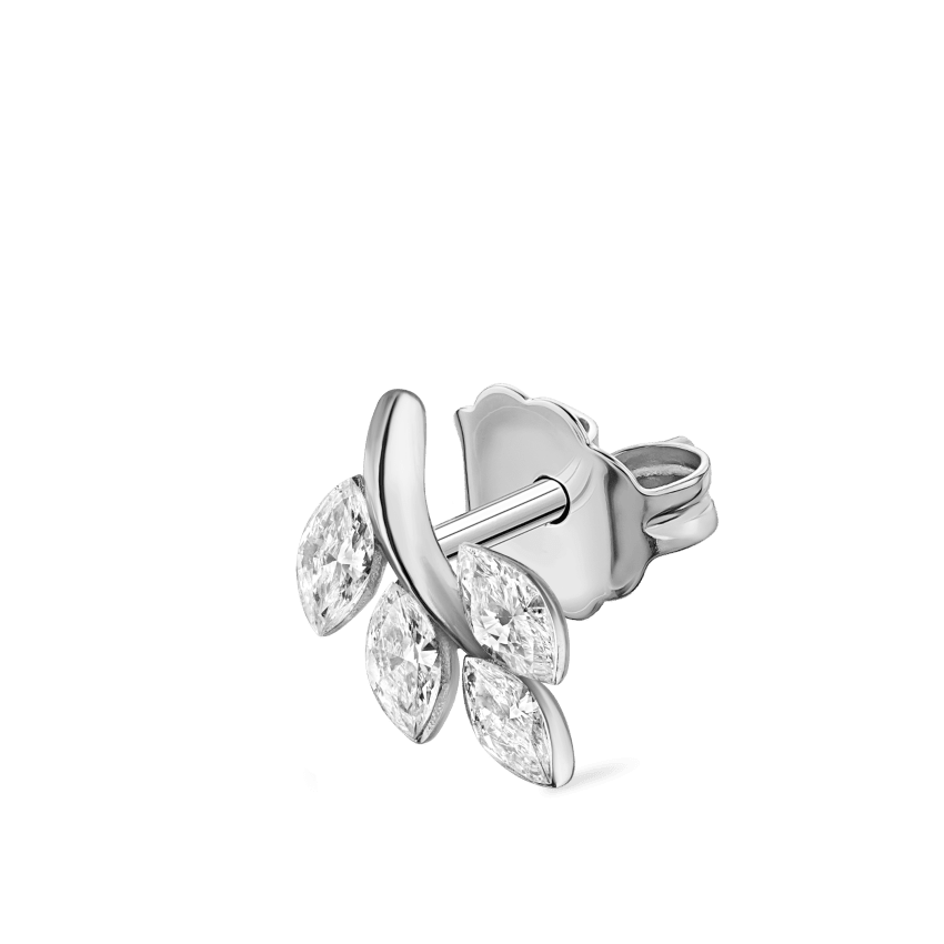 Diamond Vine Stud Earring