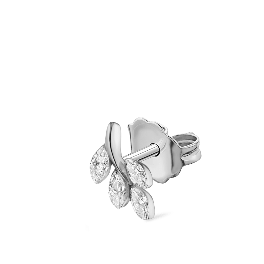 Diamond Vine Stud Earring