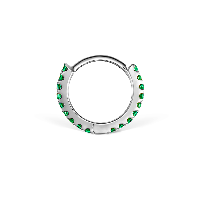 Emerald Eternity Hoop Earring