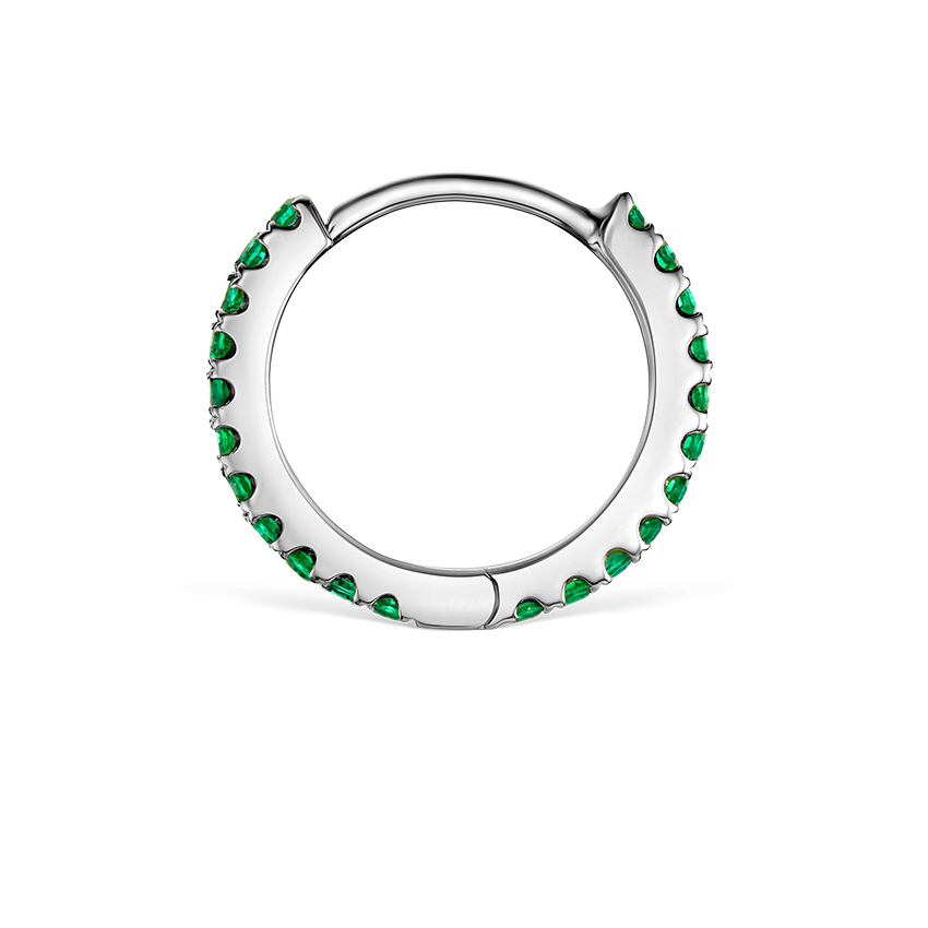 Emerald Eternity Hoop Earring