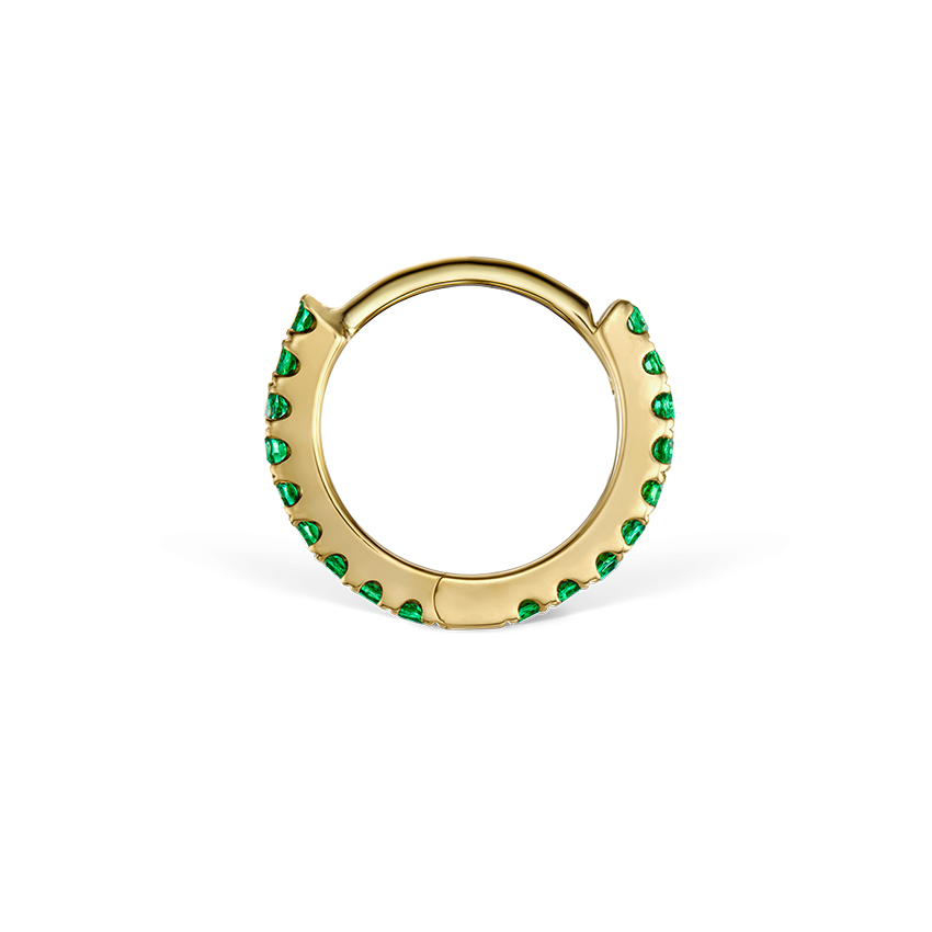 Emerald Eternity Hoop Earring