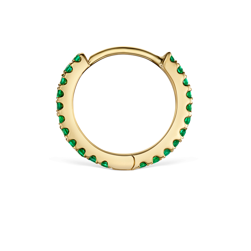 Emerald Eternity Hoop Earring