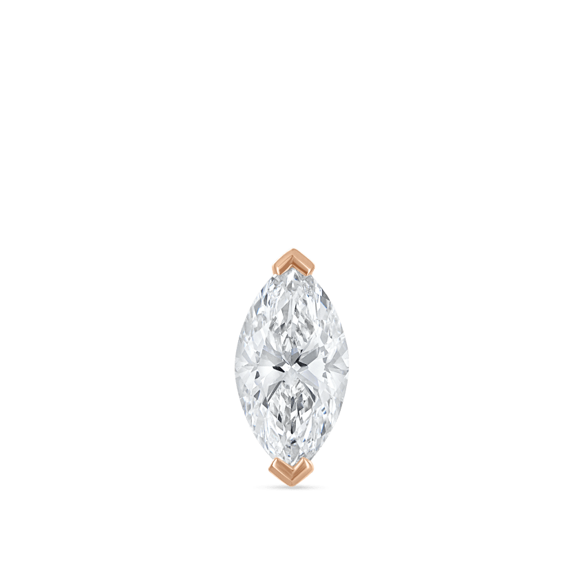 Marquise Diamond Stud Earring