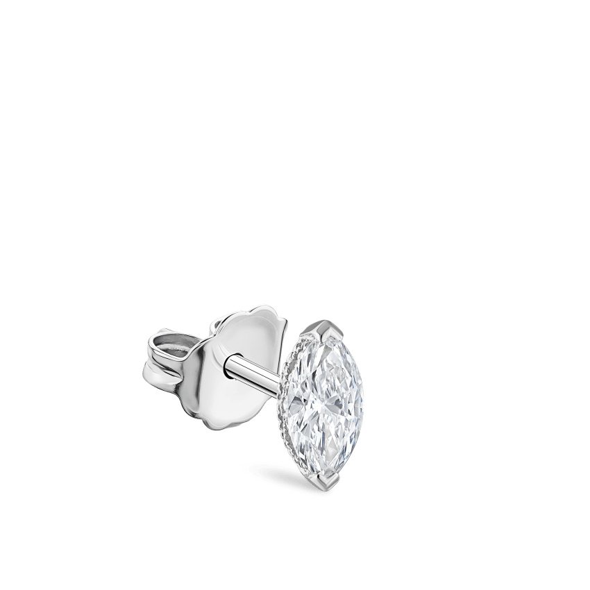 Marquise Diamond Stud Earring