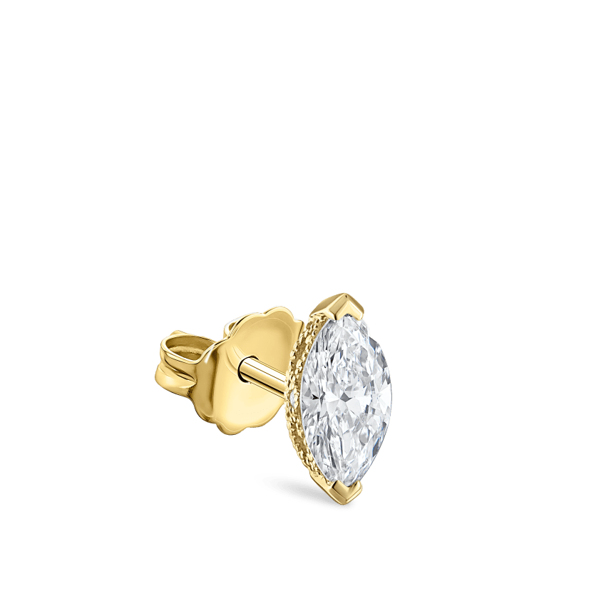 Marquise Diamond Stud Earring