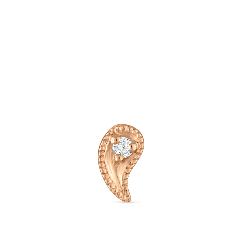 Diamond Paisley Stud Earring
