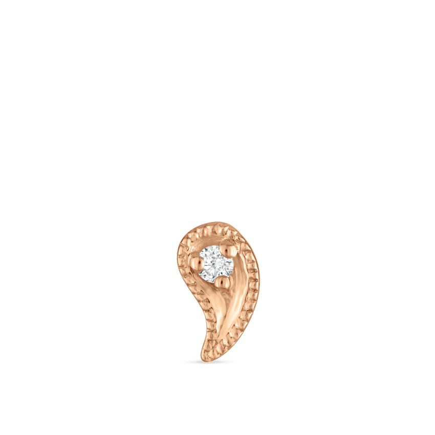 Diamond Paisley Stud Earring