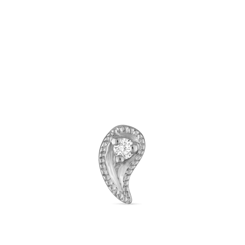 Diamond Paisley Stud Earring