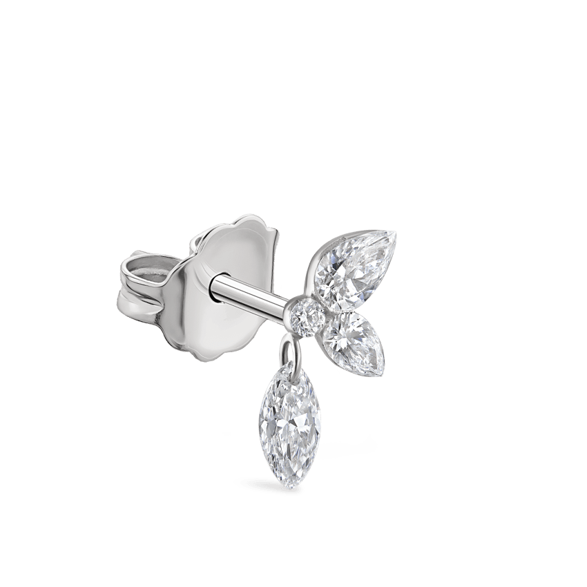 Marquise Pear Diamond Echo Stud Earring