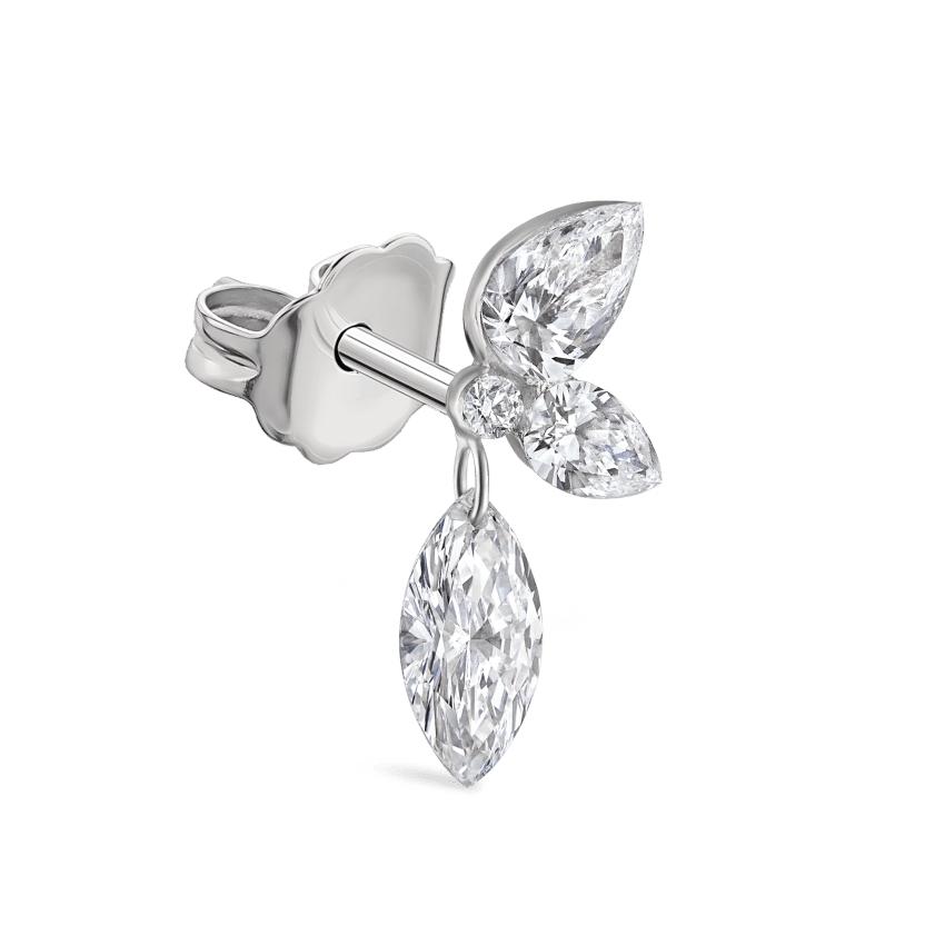 Marquise Pear Diamond Echo Stud Earring