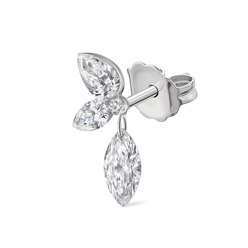 Marquise Pear Diamond Echo Stud Earring