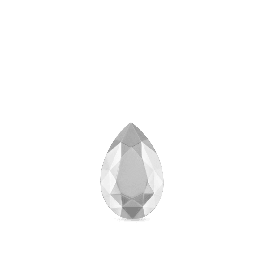 Faceted Gold Pear Stud Earring