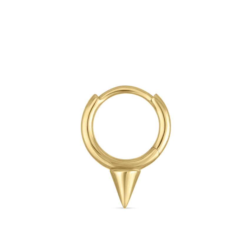 Single Short Spike Hoop Earring (Non-Rotating)