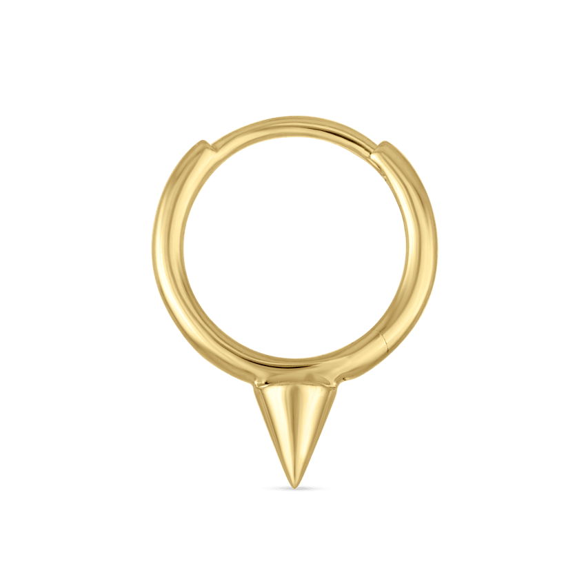Single Short Spike Hoop Earring (Non-Rotating)