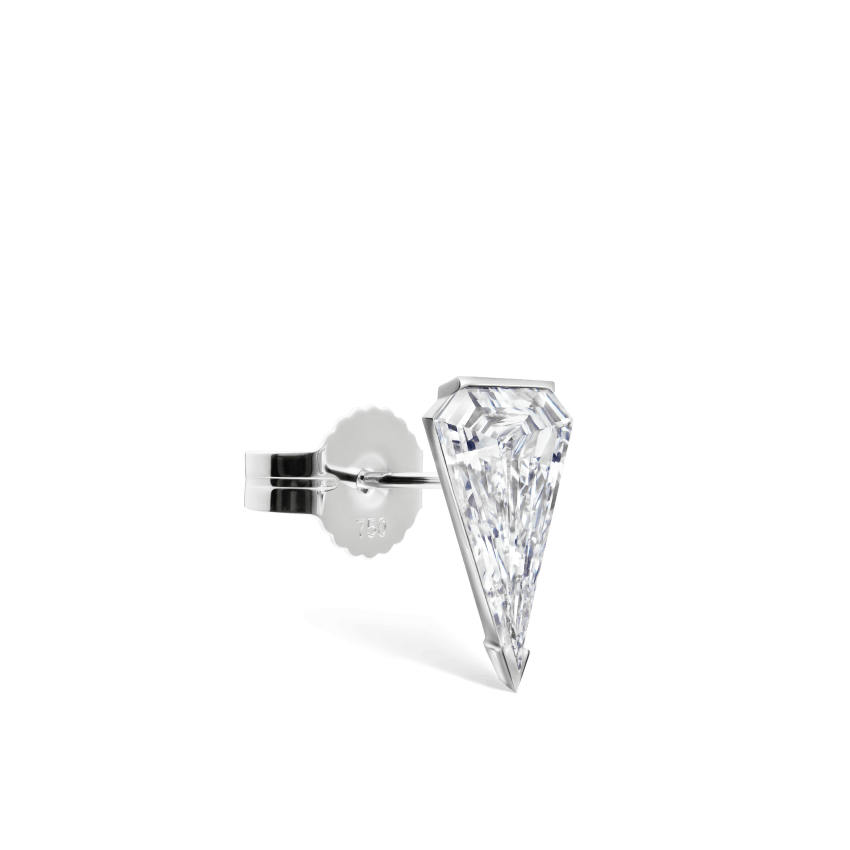 Low Profile Silhouette Diamond Stud Earring