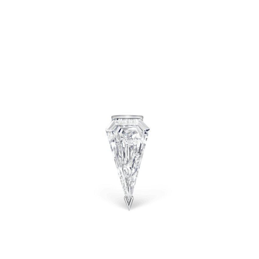 Low Profile Silhouette Diamond Stud Earring