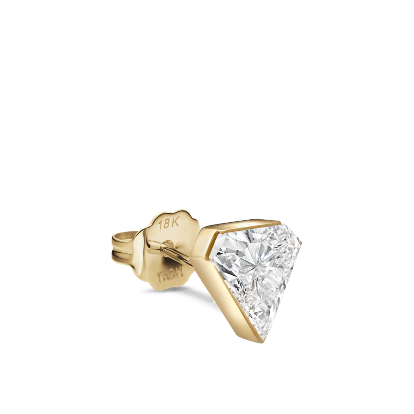 Invisible Set Diamond Silhouette Stud Earring