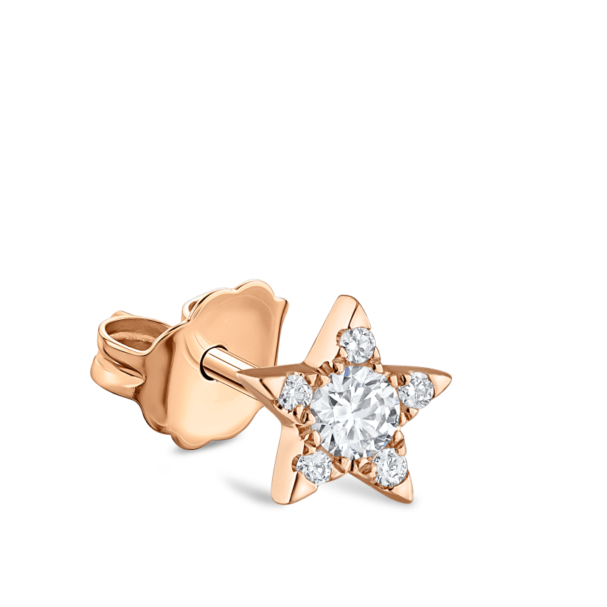 Diamond Star Stud Earring