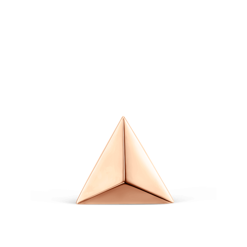 Faceted Triangle Stud Earring